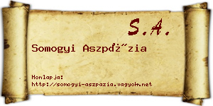 Somogyi Aszpázia névjegykártya